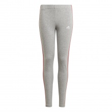 adidas leisure trousers leggings 3-stripes grey girls